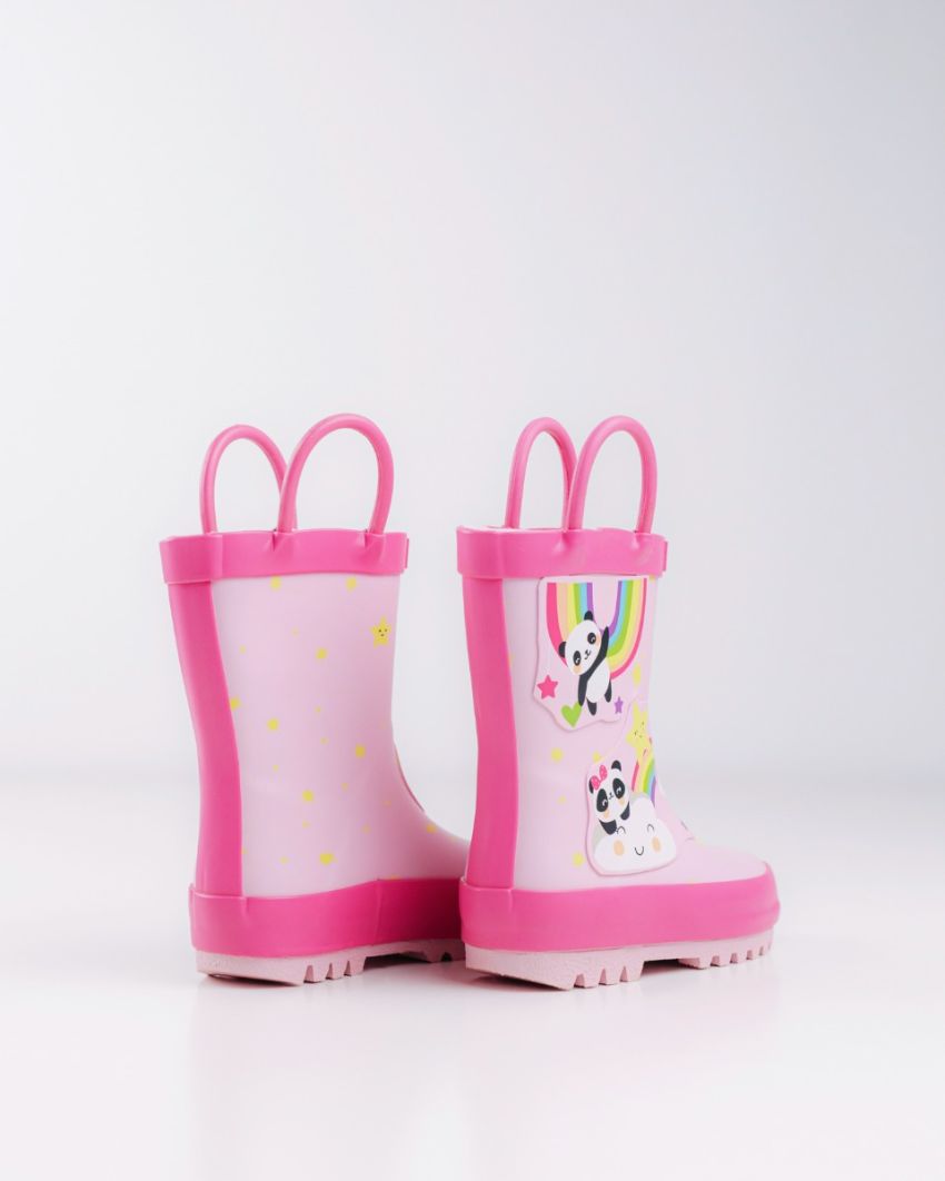 Wink - Aqqo - Happy Rainbow  pink baby rainboots