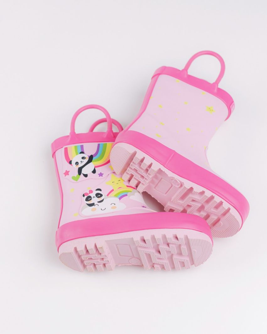 Wink - Aqqo - Happy Rainbow  pink baby rainboots