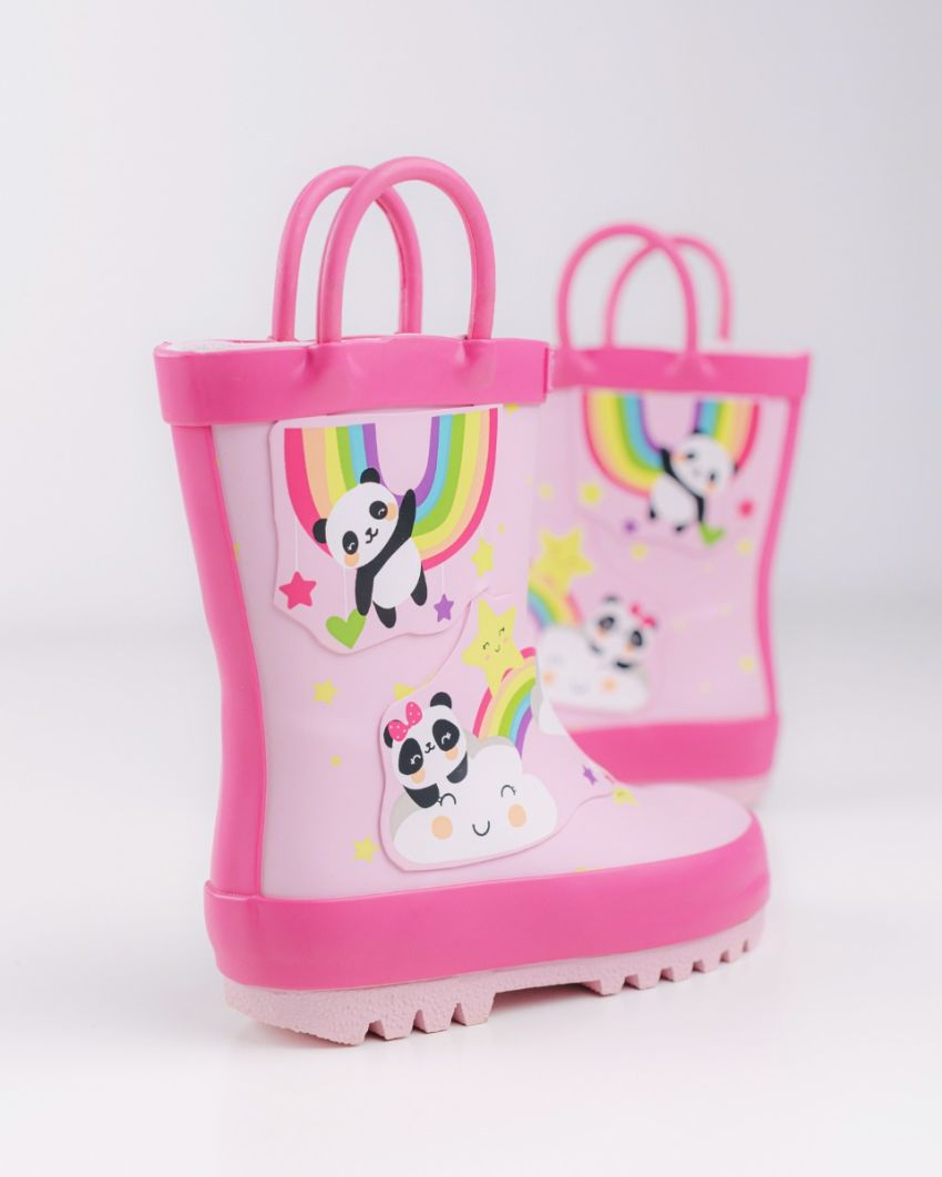 Wink - Aqqo - Happy Rainbow  pink baby rainboots