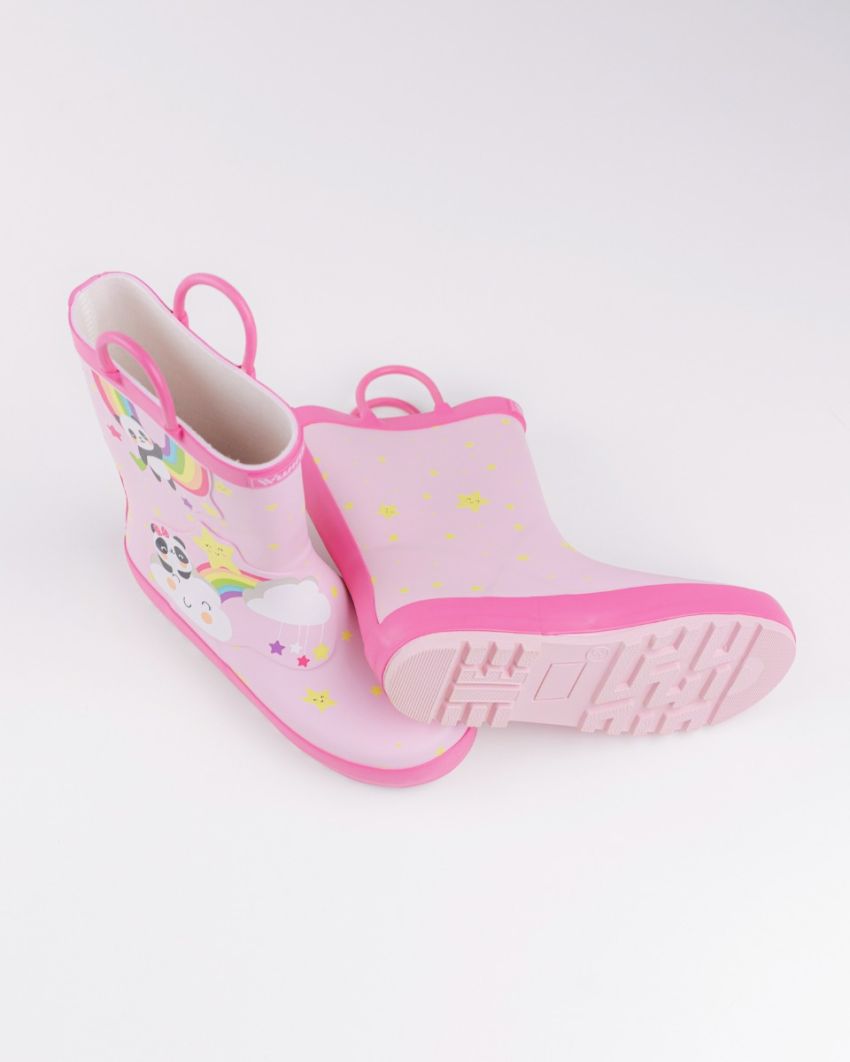 Wink - Aqqo - Happy Rainbow  pink kids rainboots