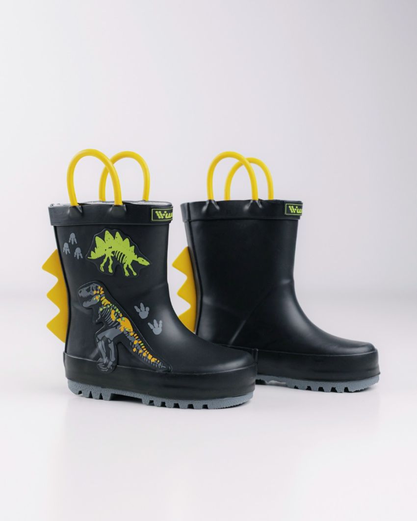 Wink - Aqqo - Fossil black baby rainboots