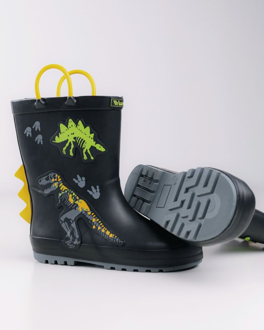 Wink - Aqqo - Fossil black kids rainboots