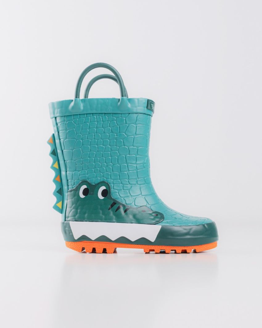 Wink - Aqqo - Aligator green baby rainboots
