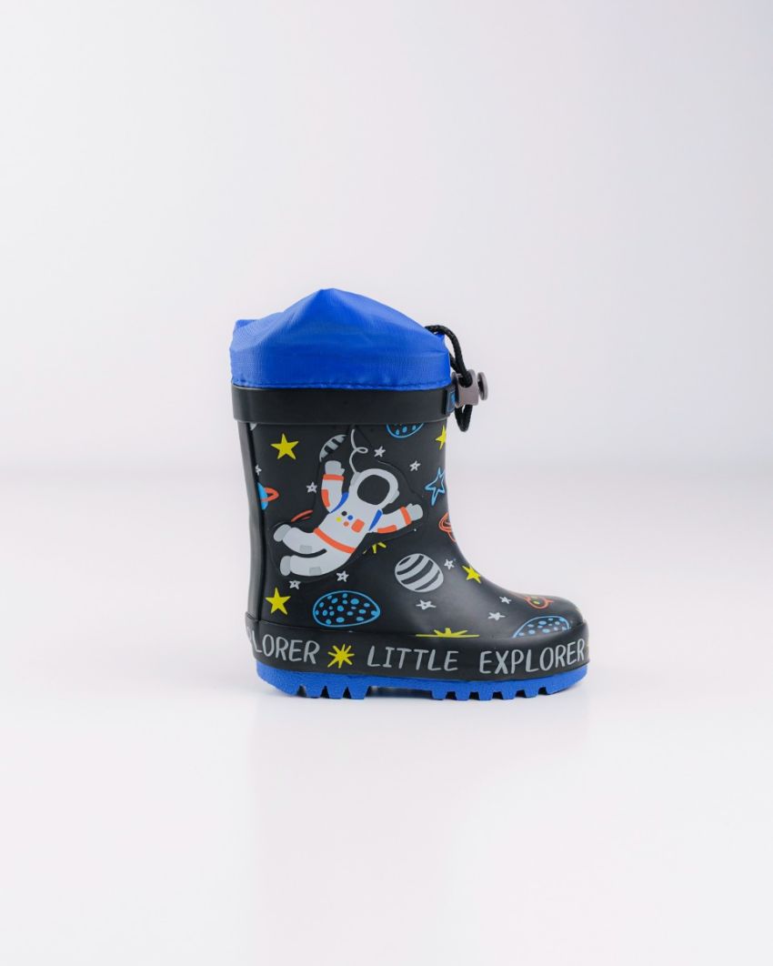 Wink - Aqqo - Little Explorer black baby rainboots