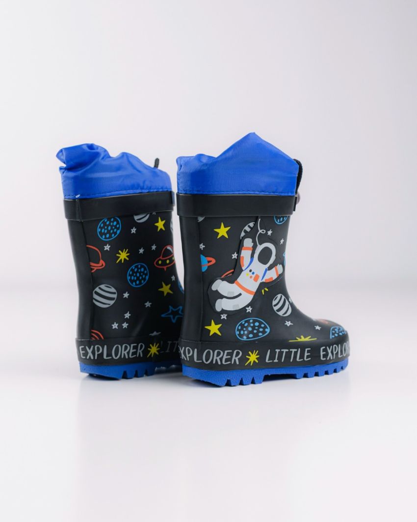 Wink - Aqqo - Little Explorer black baby rainboots