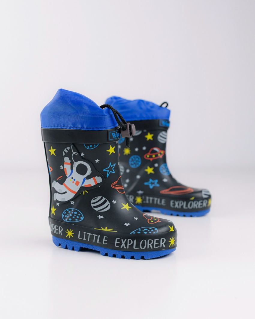Wink - Aqqo - Little Explorer black baby rainboots