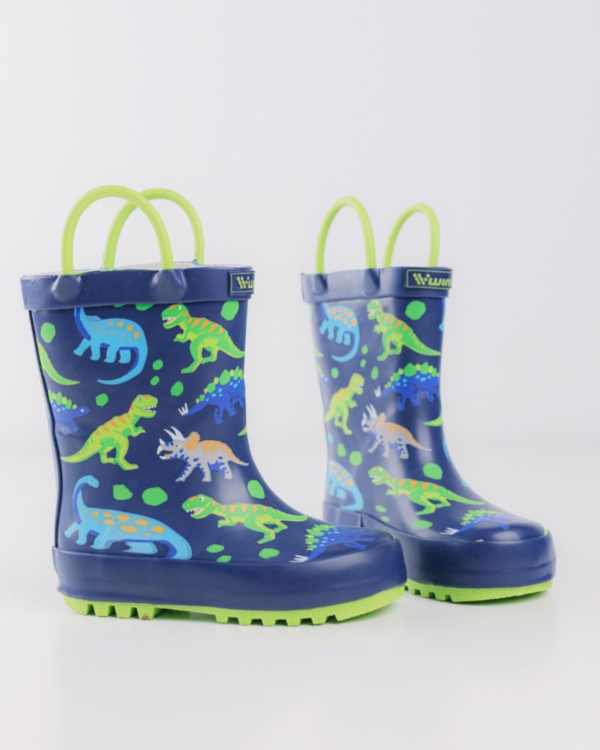 Wink - Aqqo - Prehistoric navy baby rainboots
