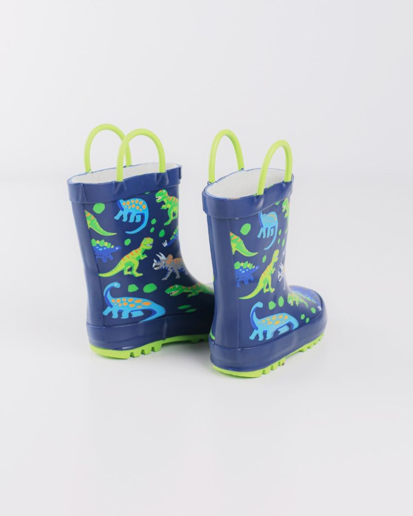 Wink - Aqqo - Prehistoric navy baby rainboots