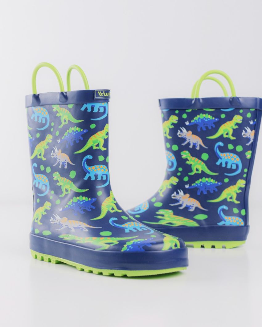 Wink - Aqqo - Prehistoric navy kids rainboots