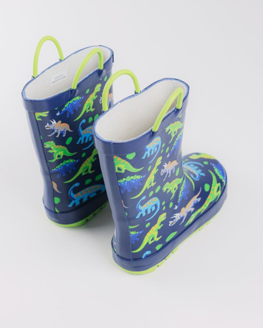 Wink - Aqqo - Prehistoric navy kids rainboots