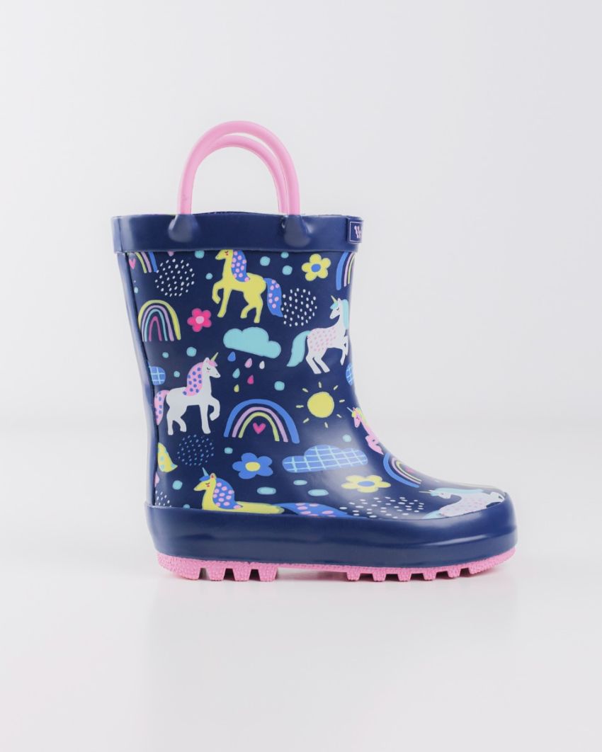 Wink - Aqqo - Rainbow navy baby rainboots