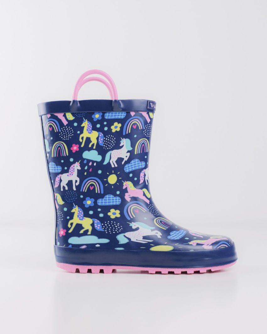 Wink - Aqqo - Rainbow navy kids rainboots