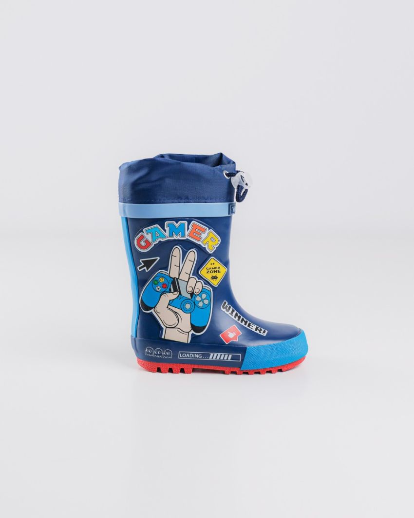 Wink - Aqqo - Gamer Zone navy baby rainboots