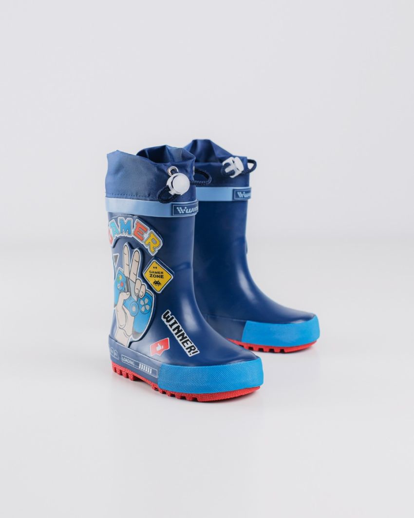 Wink - Aqqo - Gamer Zone navy baby rainboots