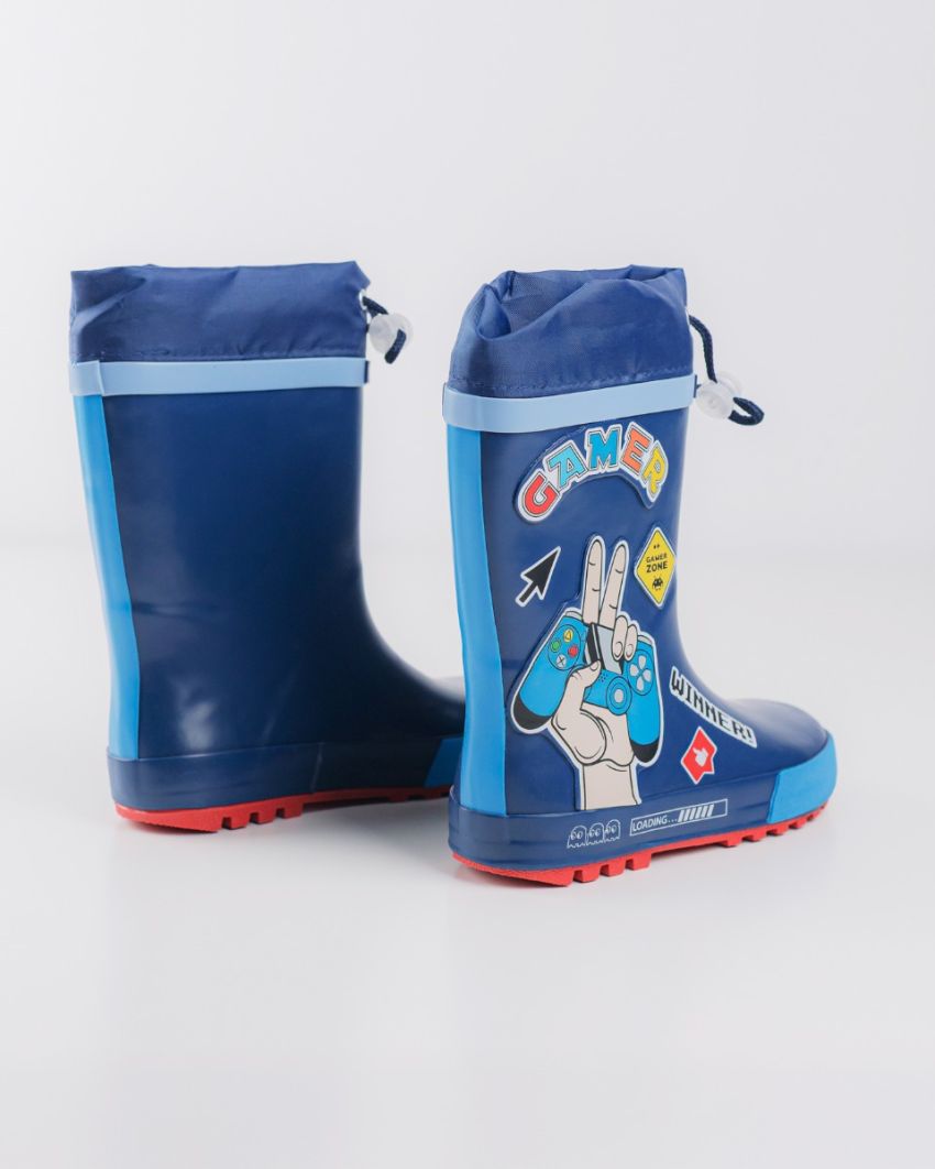 Wink - Aqqo - Gamer Zone navy kids rainboots