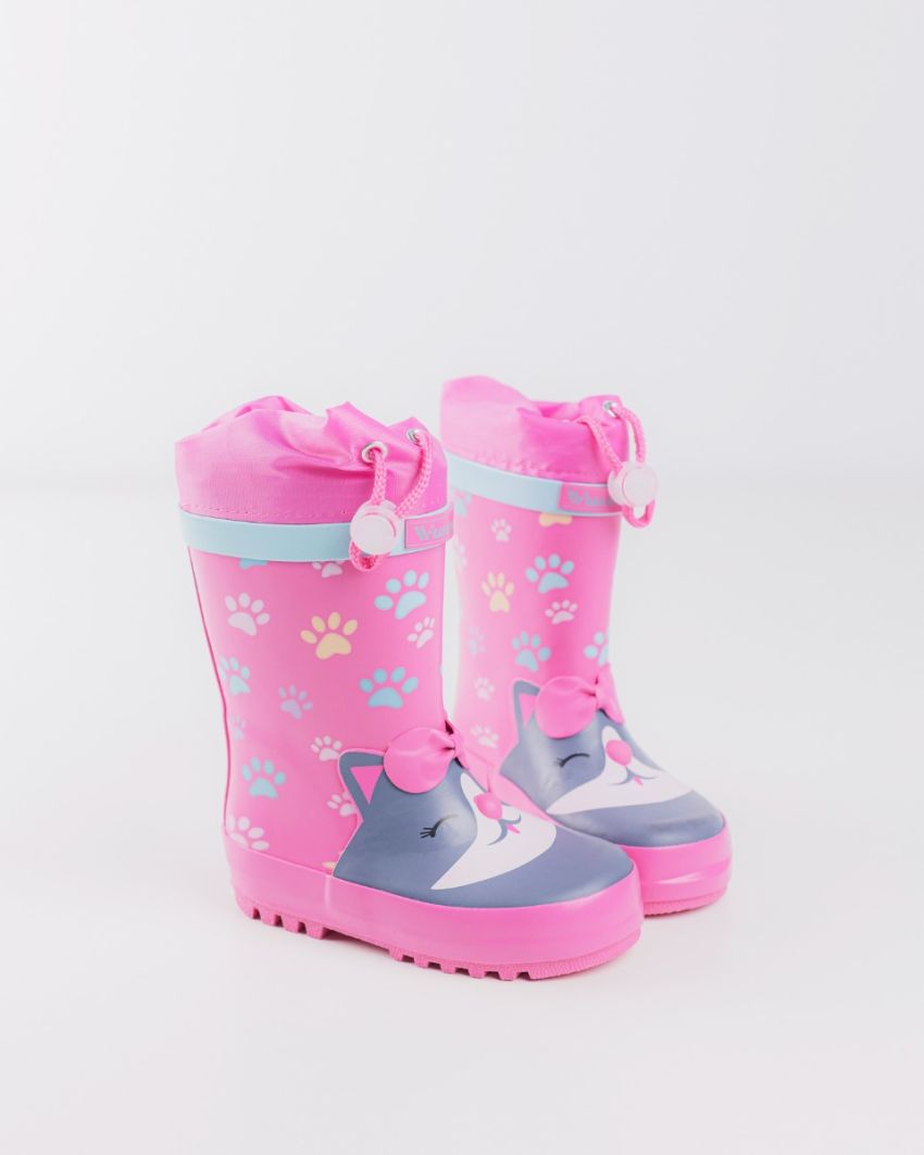 Wink - Aqqo - Paws pink baby rainboots