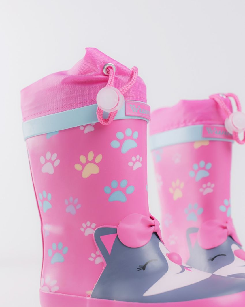 Wink - Aqqo - Paws pink baby rainboots
