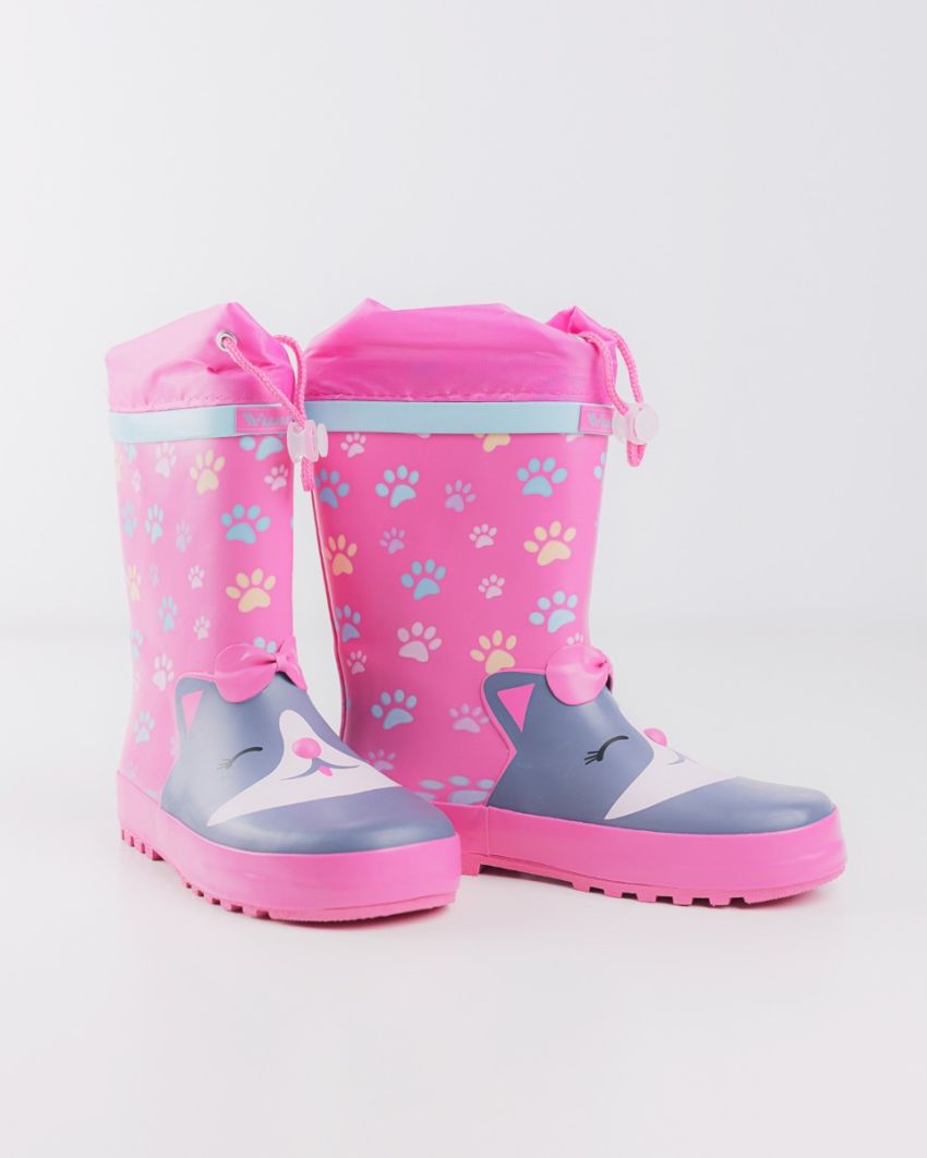 Wink - Aqqo - Paws pink kids rainboots