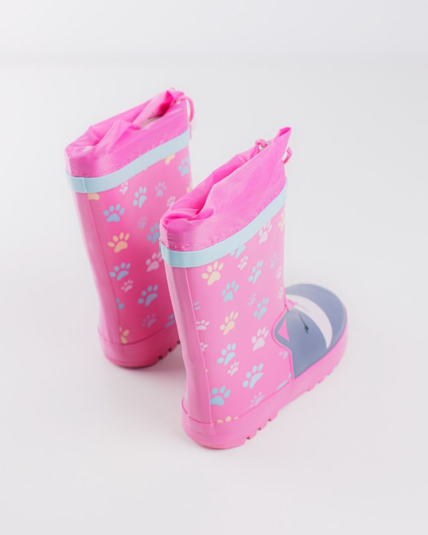 Wink - Aqqo - Paws pink kids rainboots