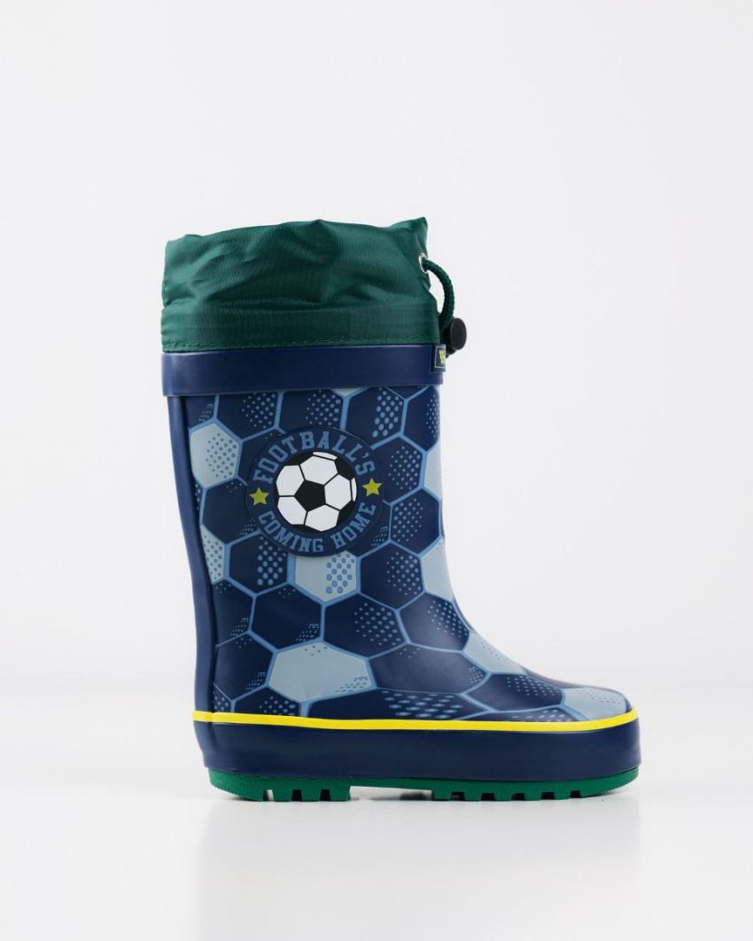 Wink - Aqqo - Football navy warm lined baby rainboots