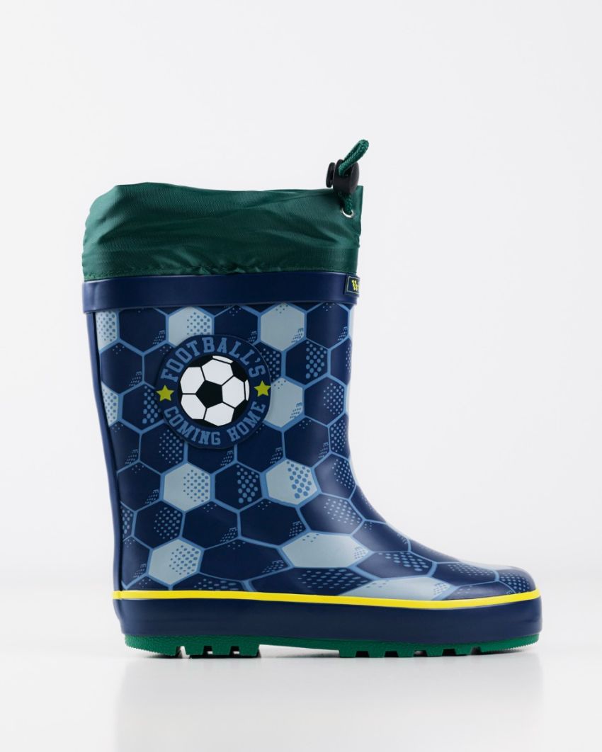 Wink - Aqqo - Football navy warm lined kids rainboots