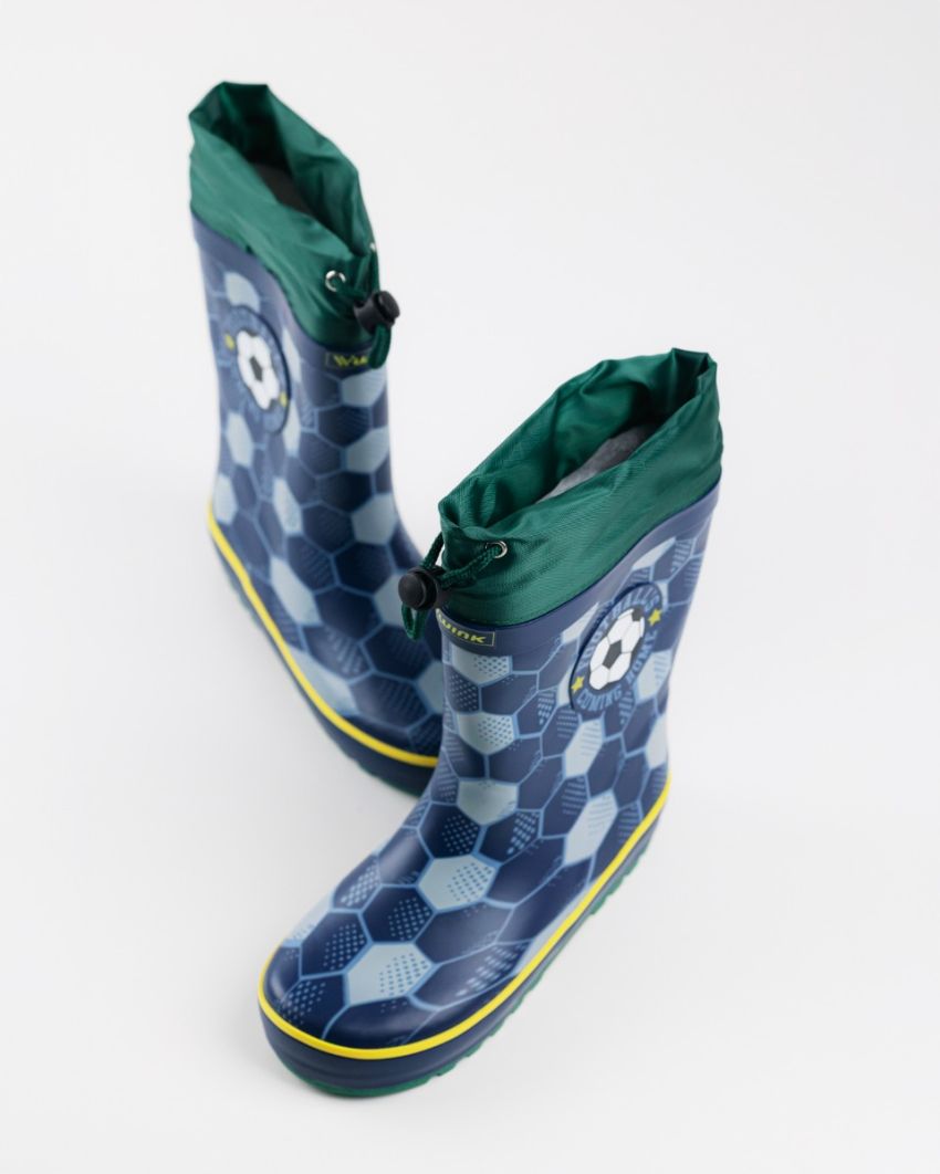 Wink - Aqqo - Football navy warm lined kids rainboots