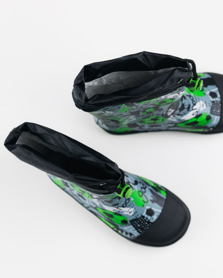 Wink - Aqqo - Futball green warm lined kids rainboots