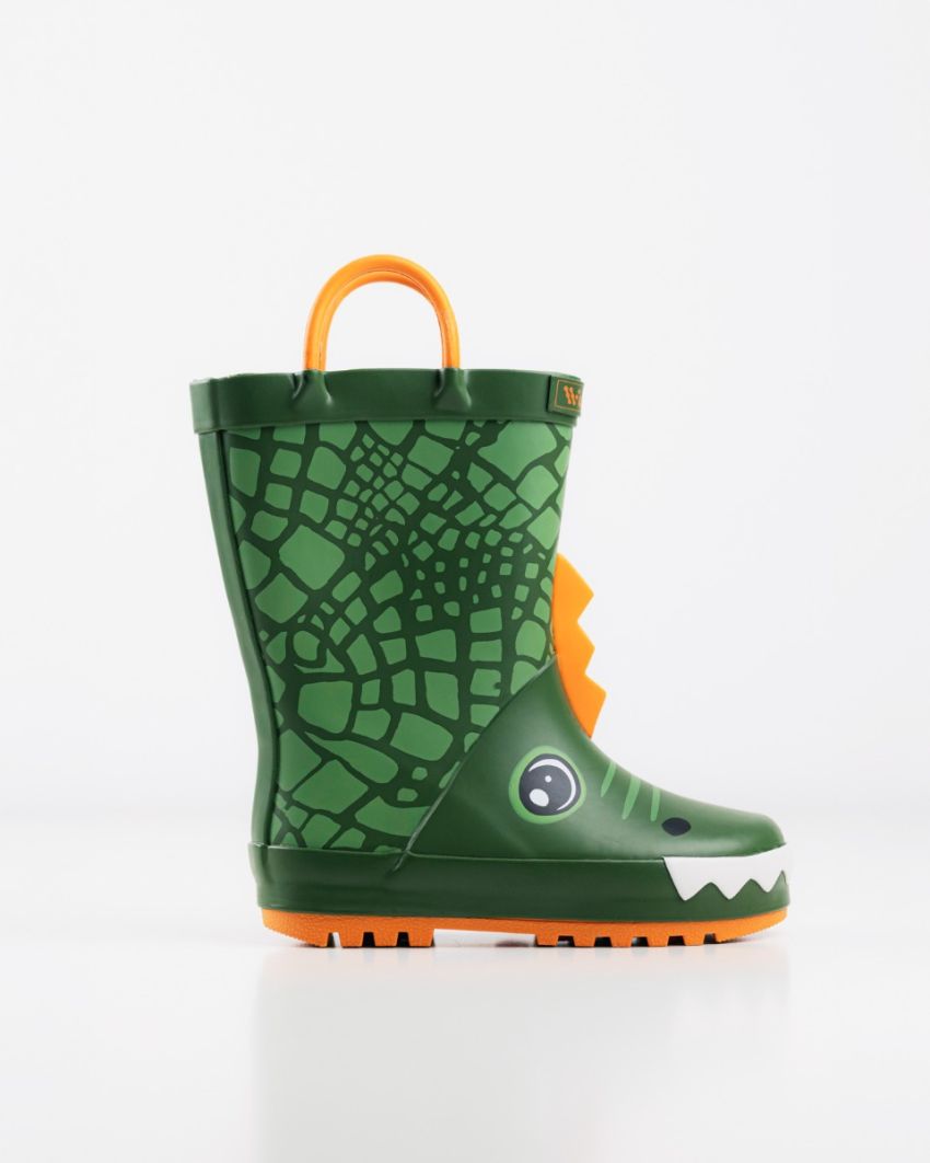 Wink - Aqqo - Crocco green warm lined baby rainboots