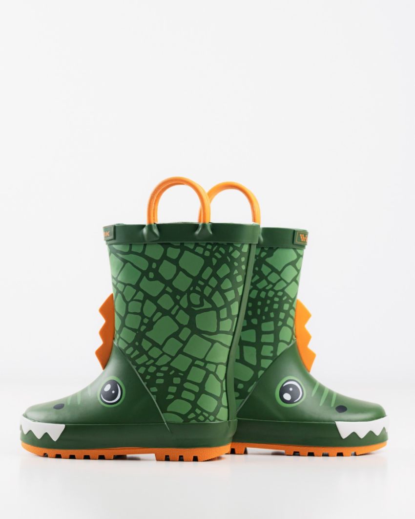 Wink - Aqqo - Crocco green warm lined baby rainboots