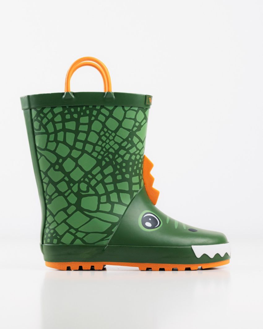 Wink - Aqqo - Crocco green warm lined kids rainboots