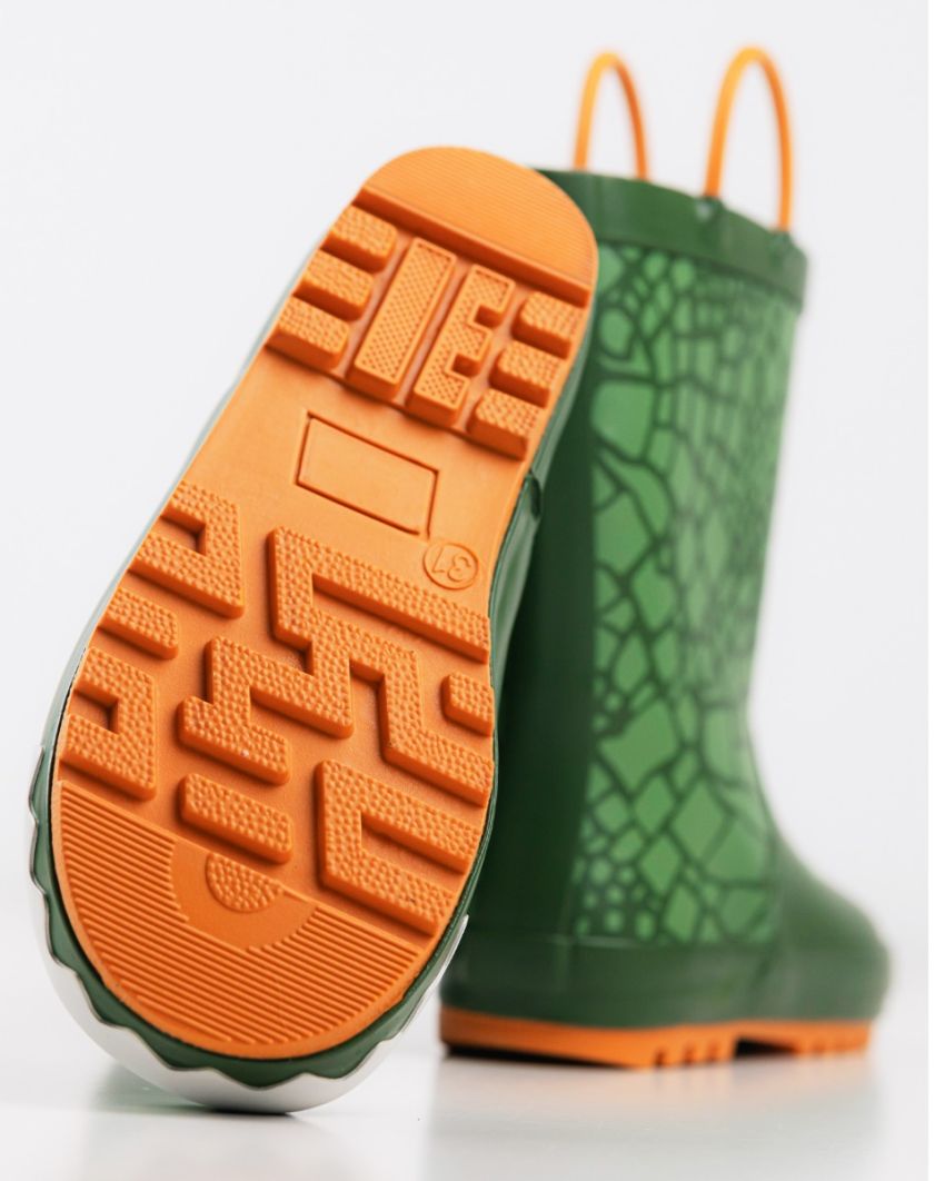 Wink - Aqqo - Crocco green warm lined kids rainboots
