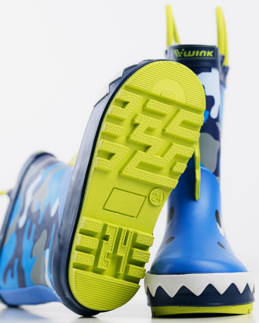 Wink - Aqqo - Crocco blue warm lined baby rainboots