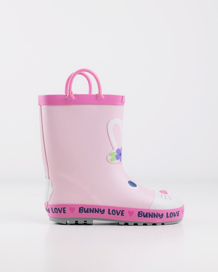 Wink - Aqqo - Bunny Love pink warm lined kids rainboots