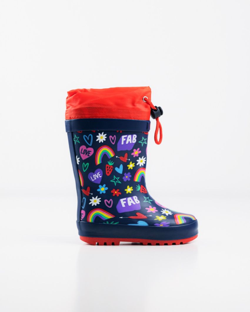 Wink - Aqqo - Fabulous navy warm lined baby rainboots