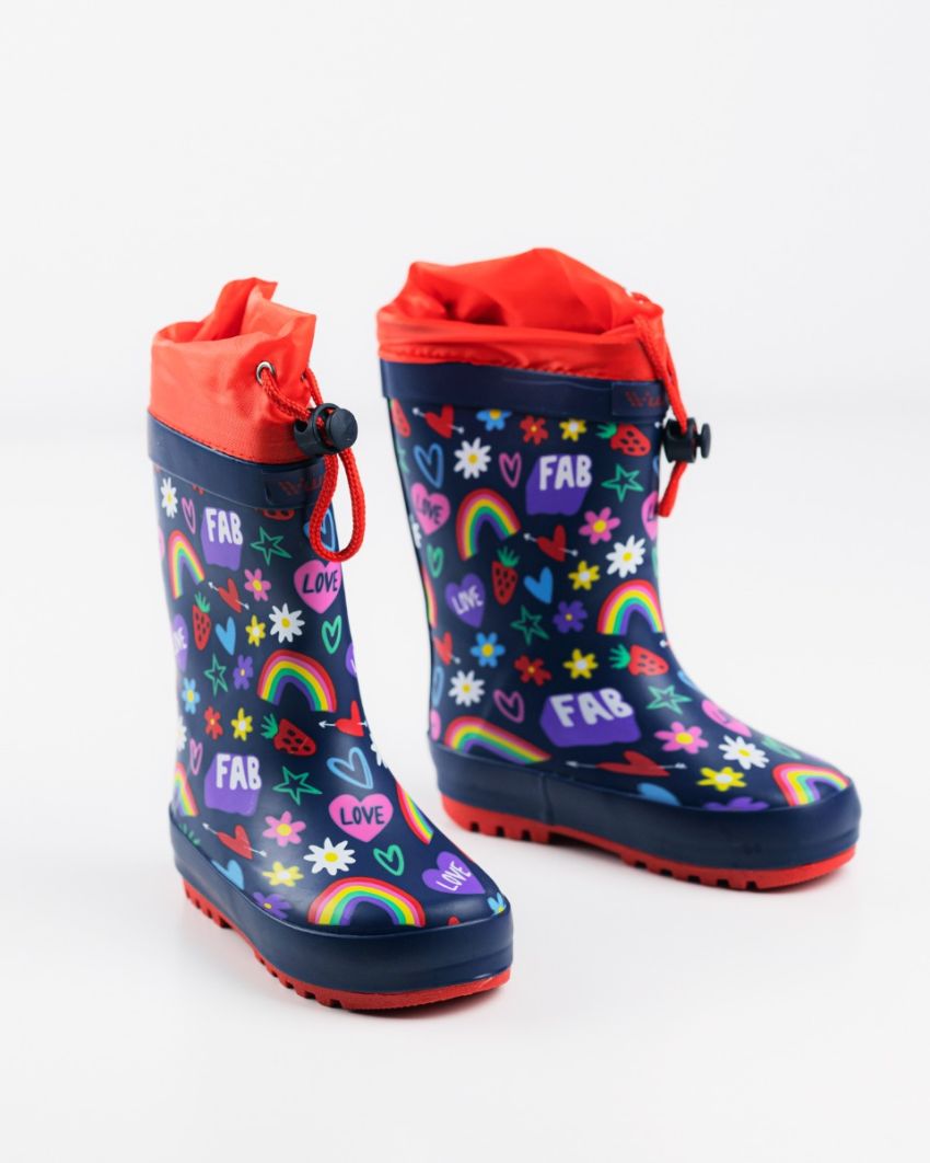 Wink - Aqqo - Fabulous navy warm lined baby rainboots