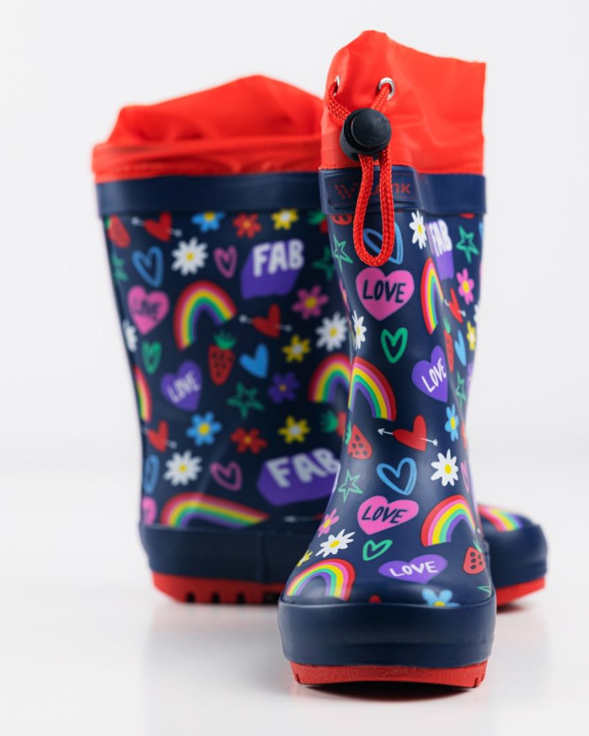 Wink - Aqqo - Fabulous navy warm lined baby rainboots