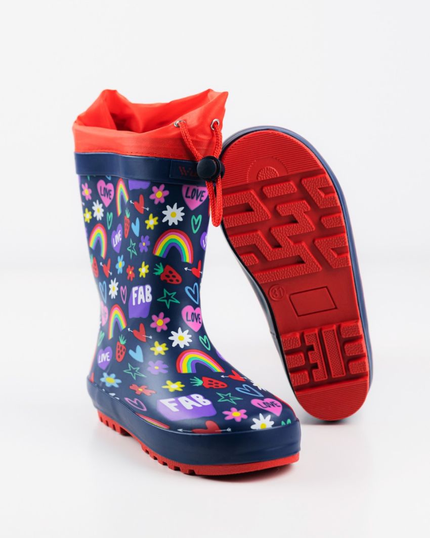 Wink - Aqqo - Fabulous navy warm lined kids rainboots
