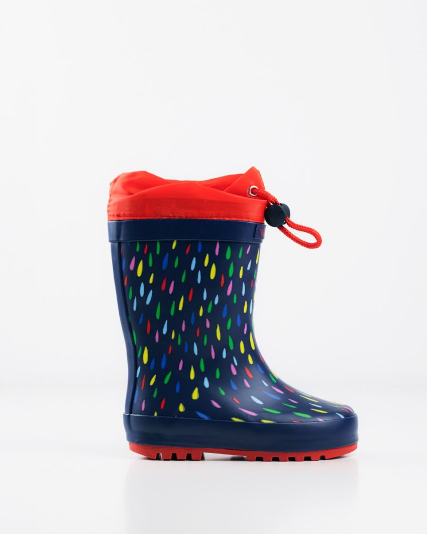 Wink - Aqqo - Raindrop navy warm lined baby rainboots