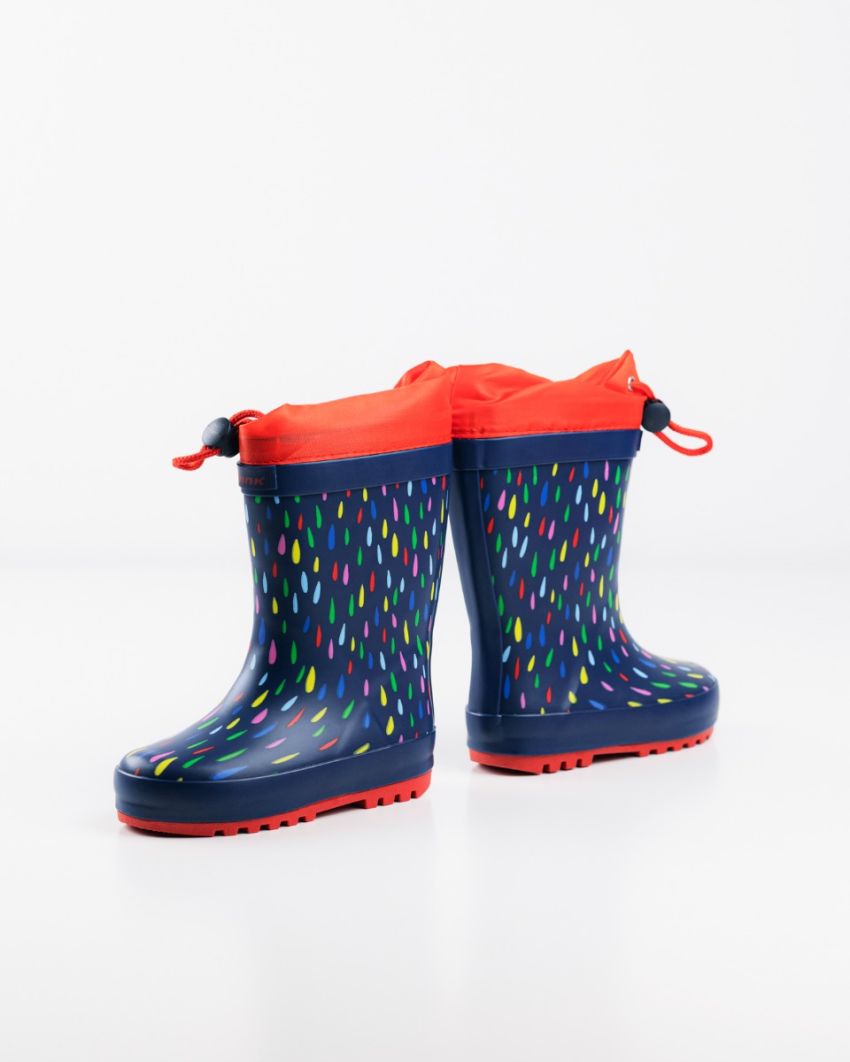Wink - Aqqo - Raindrop navy warm lined baby rainboots