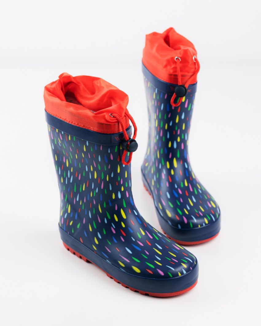 Wink - Aqqo - Raindrop navy warm lined kids rainboots