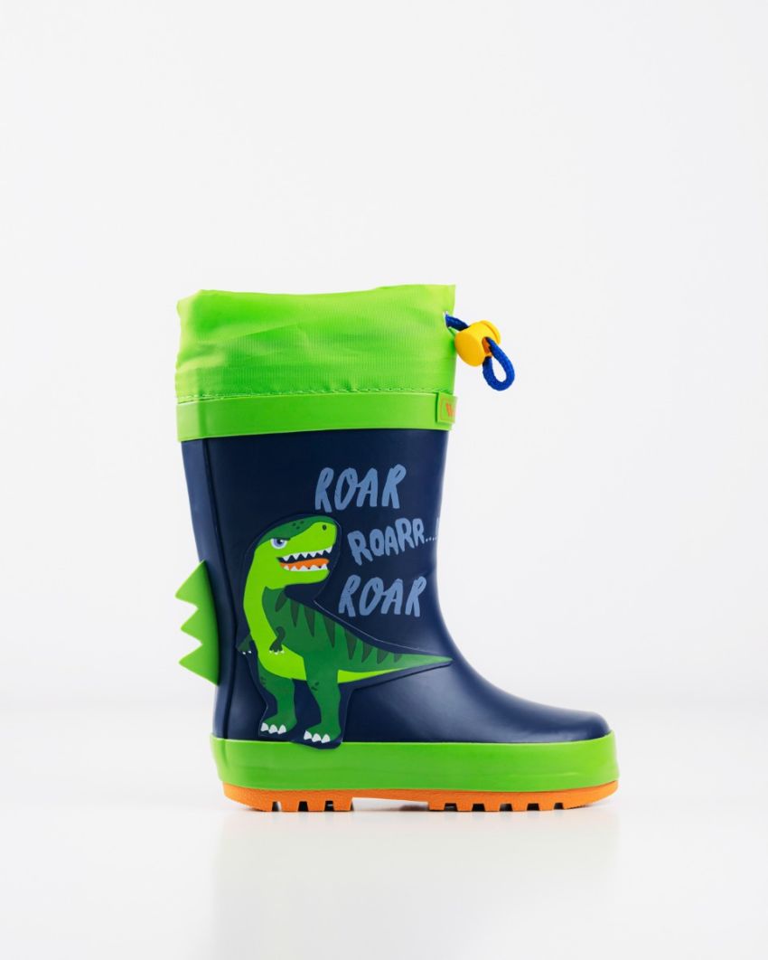 Wink - Aqqo - Roar navy warm lined baby rainboots