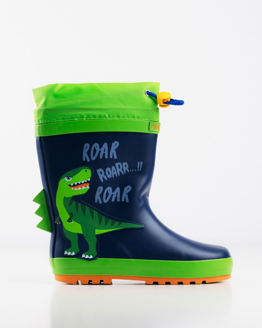 Wink - Aqqo - Roar navy warm lined kids rainboots