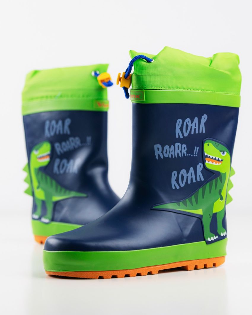 Wink - Aqqo - Roar navy warm lined kids rainboots
