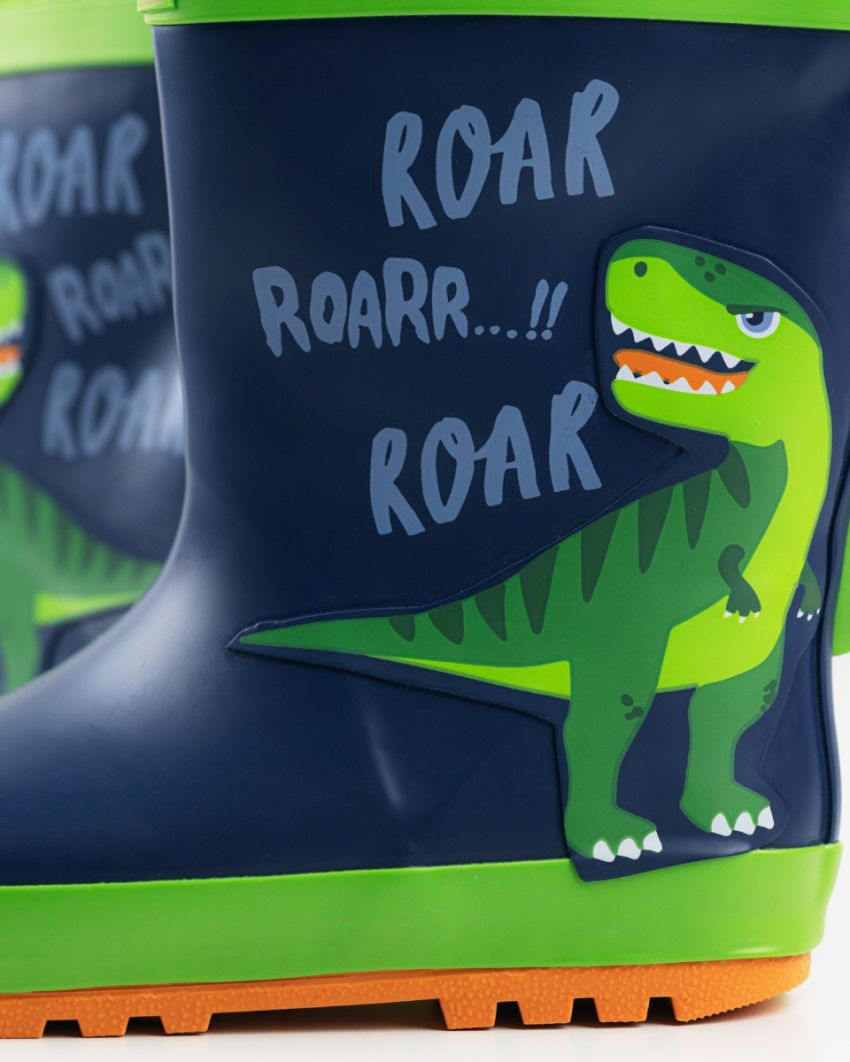 Wink - Aqqo - Roar navy warm lined kids rainboots
