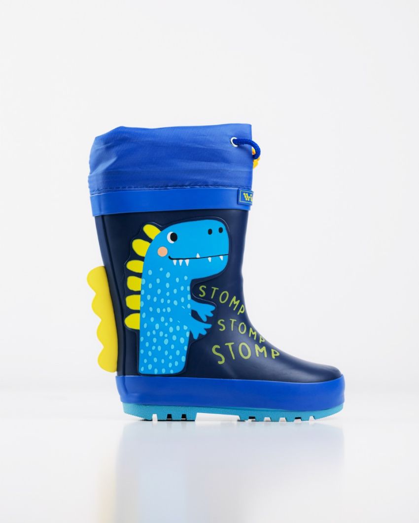 Wink - Aqqo - Dino navy warm lined baby rainboots