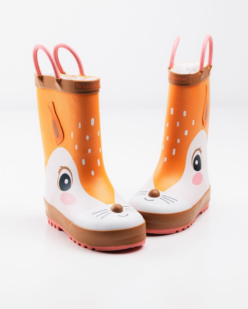 Wink - Aqqo - Fawn brown warm lined baby rainboots