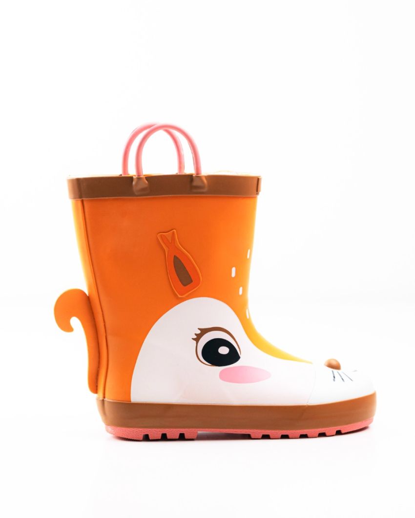 Wink - Aqqo - Fawn brown warm lined kids rainboots