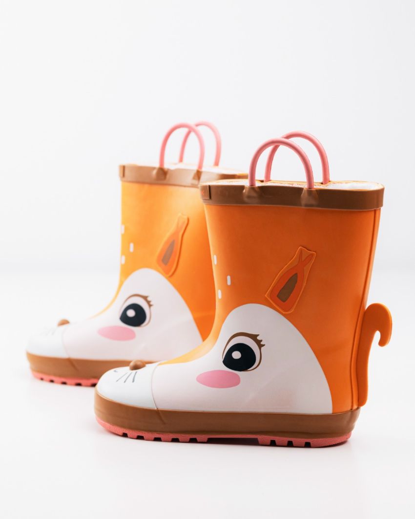Wink - Aqqo - Fawn brown warm lined kids rainboots