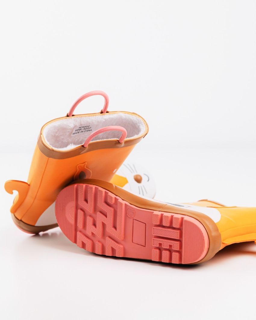 Wink - Aqqo - Fawn brown warm lined kids rainboots