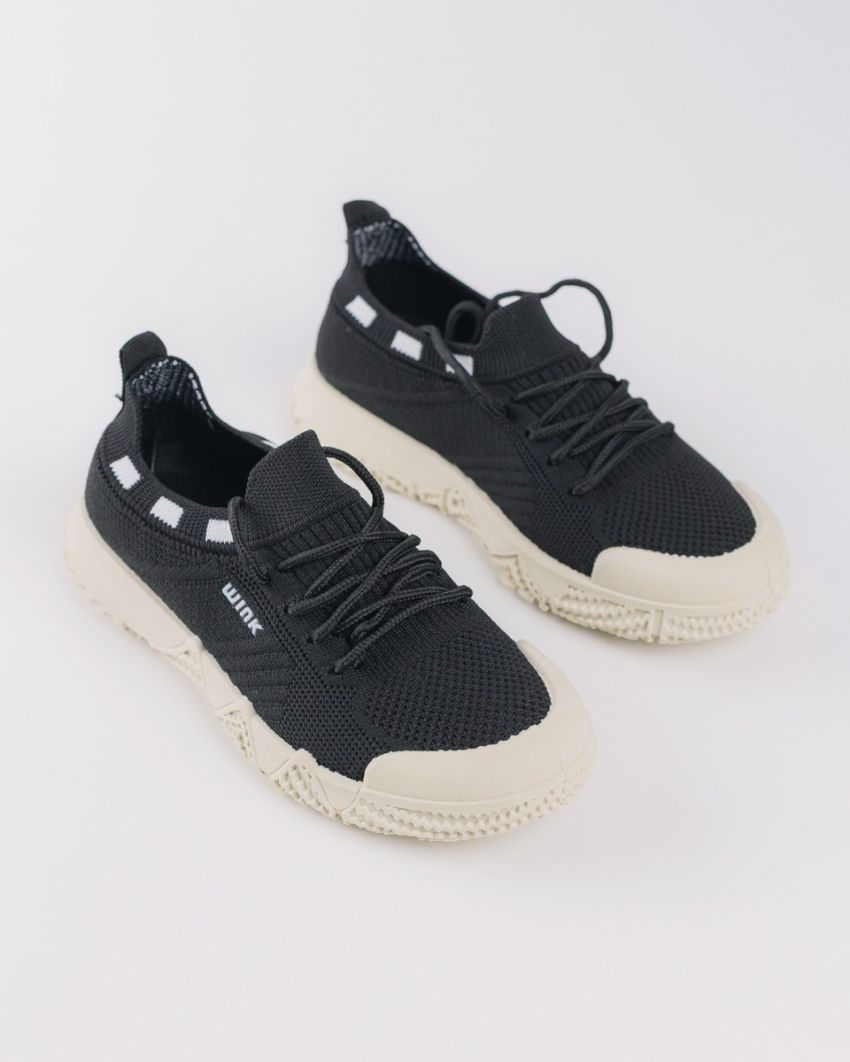 Wink - Amylo black kids shoes